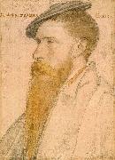 Hans holbein the younger Portrait of William Reskimer. Coloured chalks on pink-primed paper oil painting